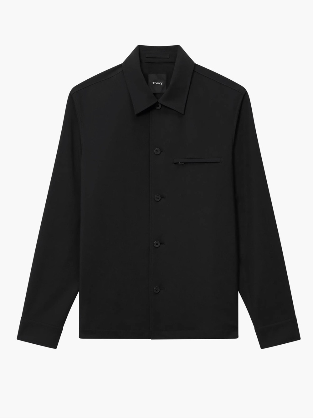 NWOT  Theory Overshirt Precision Ponte Jacket Mens Large Black Wicking Stretch